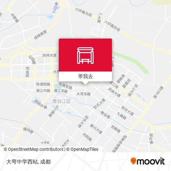 大弯中学西站地图