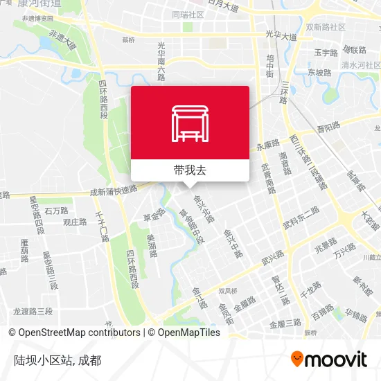 陆坝小区站地图