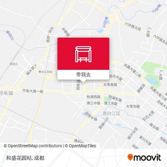 和盛花园站地图