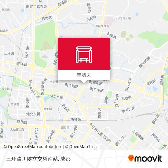 三环路川陕立交桥南站地图