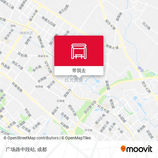广场路中段站地图