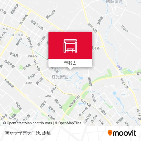 西华大学西大门站地图