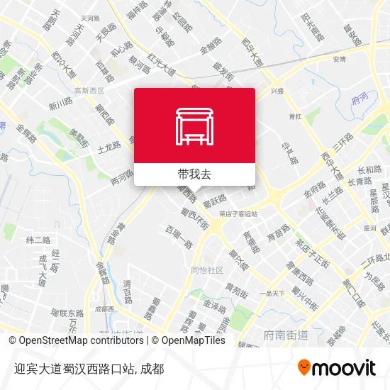 迎宾大道蜀汉西路口站地图