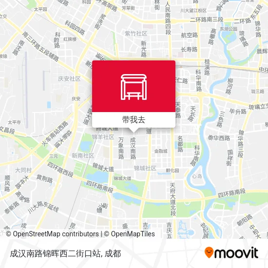 成汉南路锦晖西二街口站地图