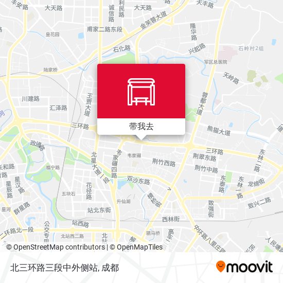 北三环路三段中外侧站地图