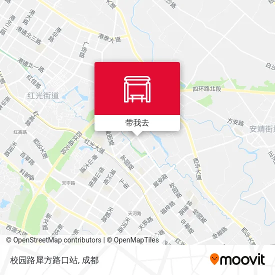 校园路犀方路口站地图