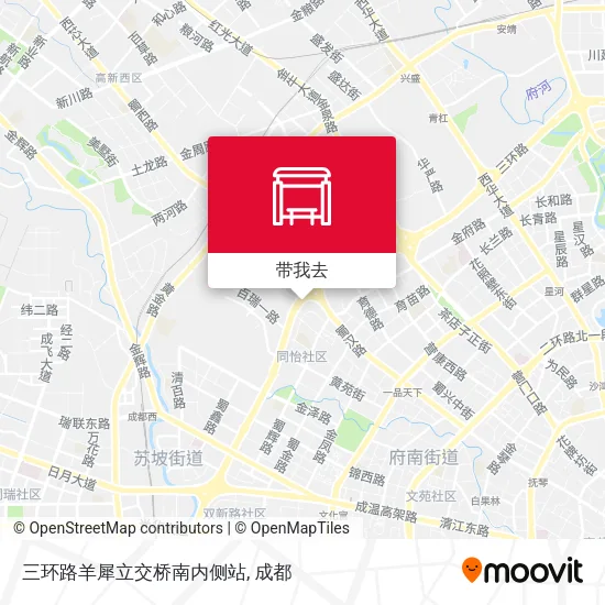 三环路羊犀立交桥南内侧站地图