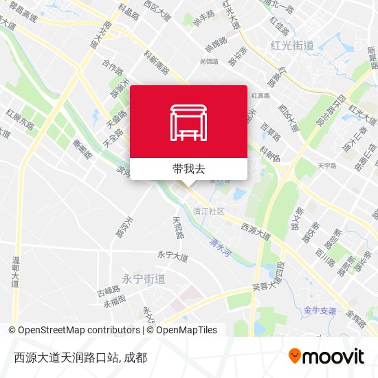 西源大道天润路口站地图