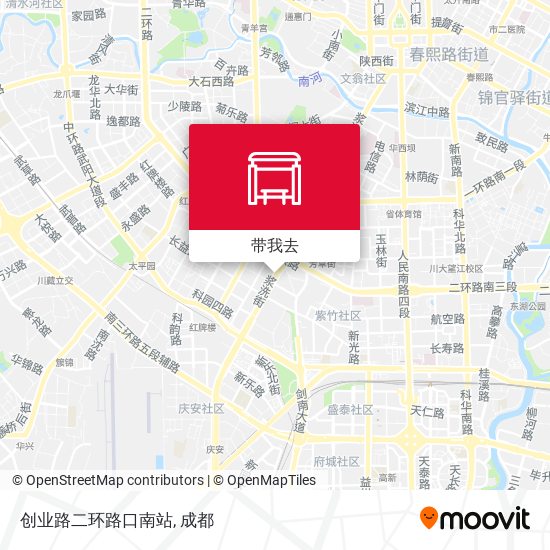 创业路二环路口南站地图