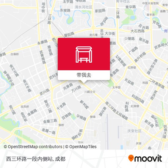 西三环路一段内侧站地图