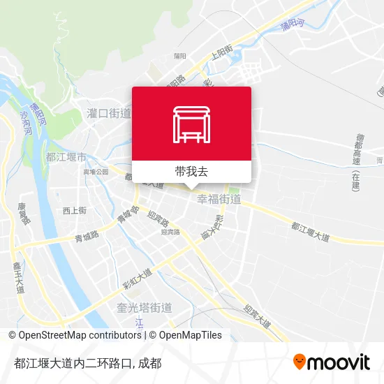 都江堰大道内二环路口地图