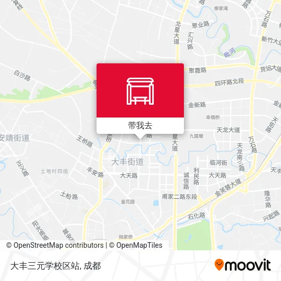 大丰三元学校区站地图