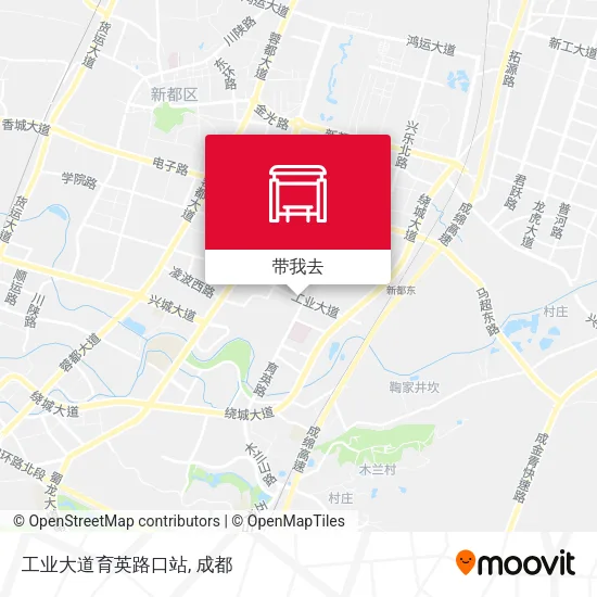 工业大道育英路口站地图