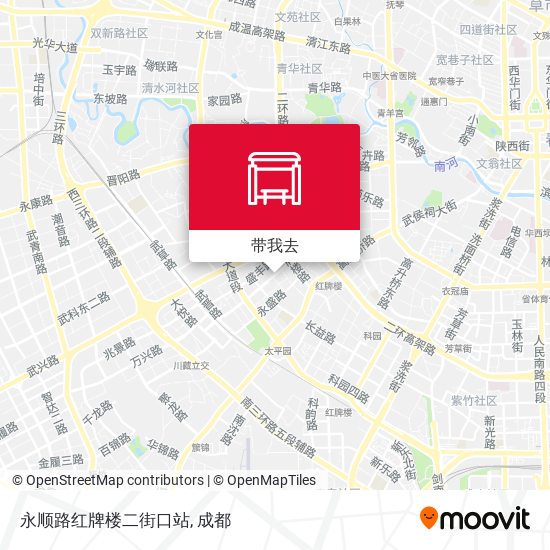 永顺路红牌楼二街口站地图