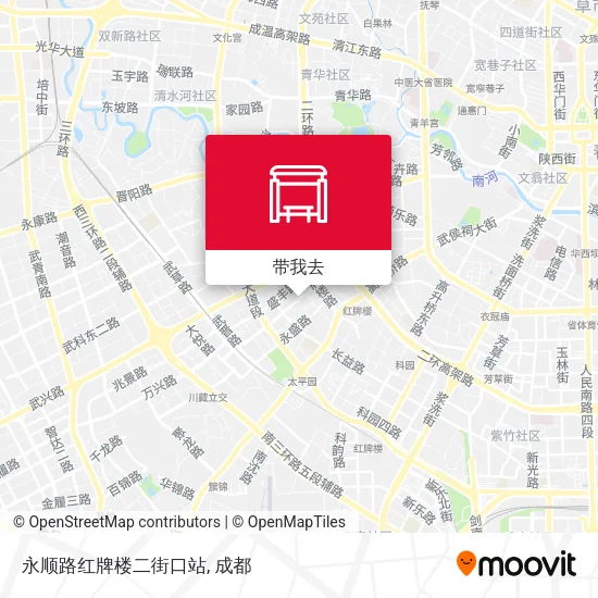 永顺路红牌楼二街口站地图