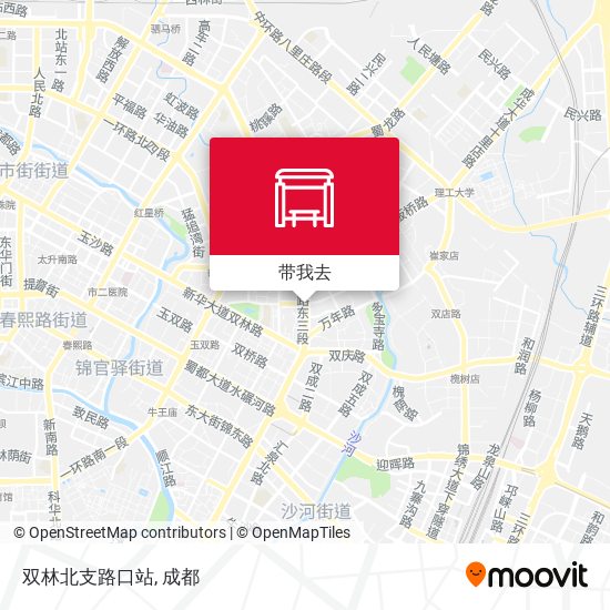双林北支路口站地图