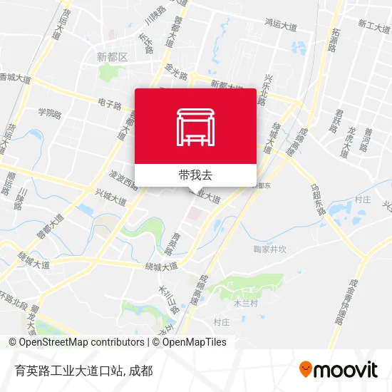 育英路工业大道口站地图