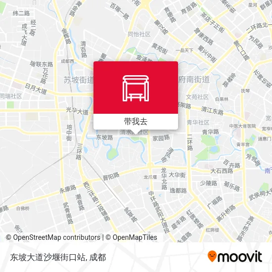 东坡大道沙堰街口站地图