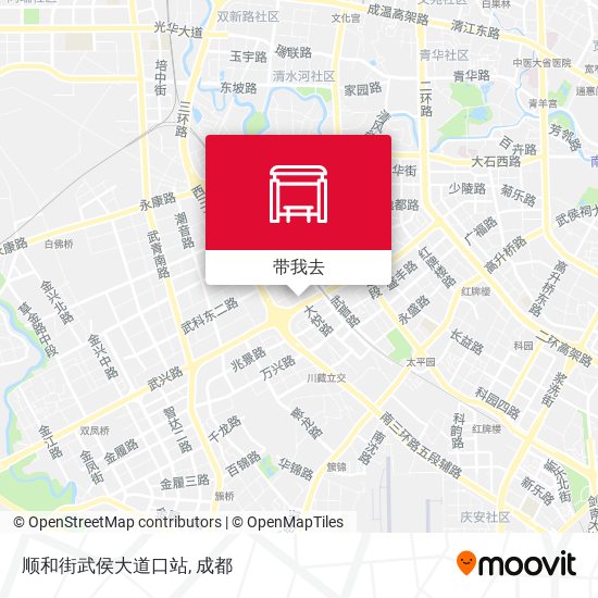 顺和街武侯大道口站地图