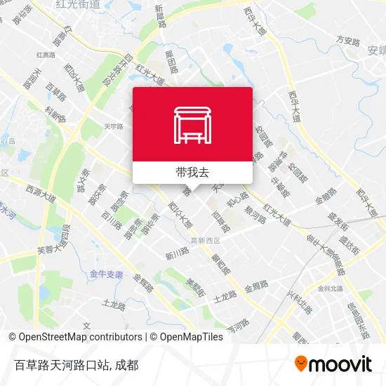 百草路天河路口站地图