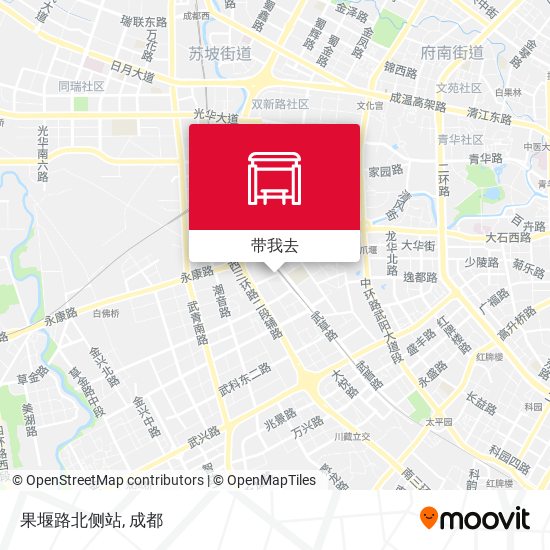 果堰路北侧站地图