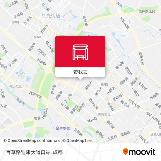 百草路迪康大道口站地图