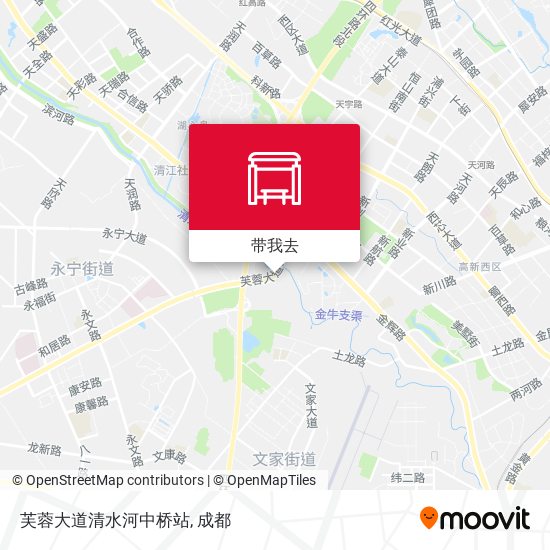 芙蓉大道清水河中桥站地图