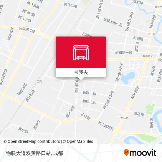 物联大道双黄路口站地图