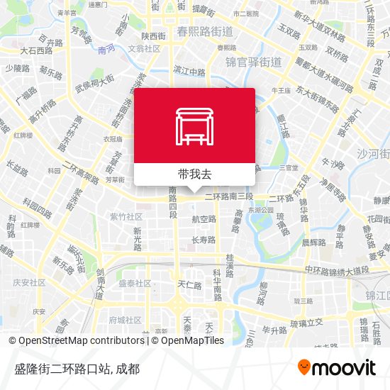 盛隆街二环路口站地图