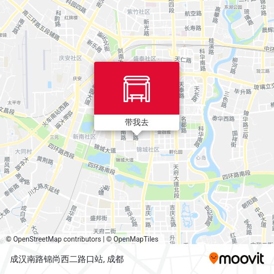 成汉南路锦尚西二路口站地图