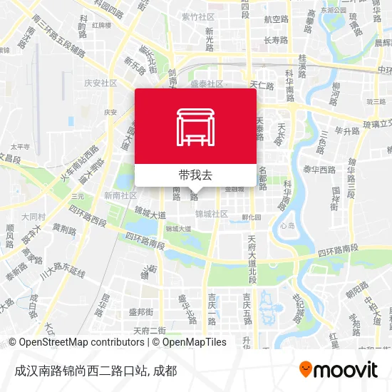 成汉南路锦尚西二路口站地图