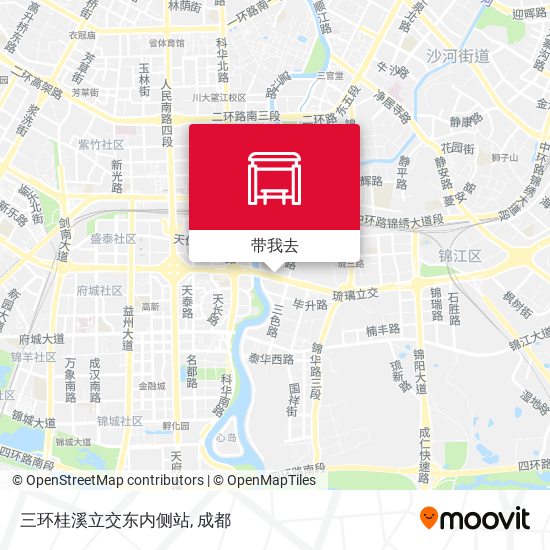 三环桂溪立交东内侧站地图
