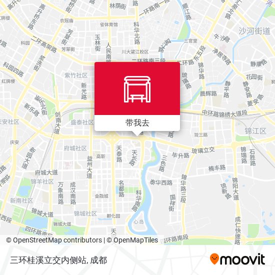 三环桂溪立交内侧站地图