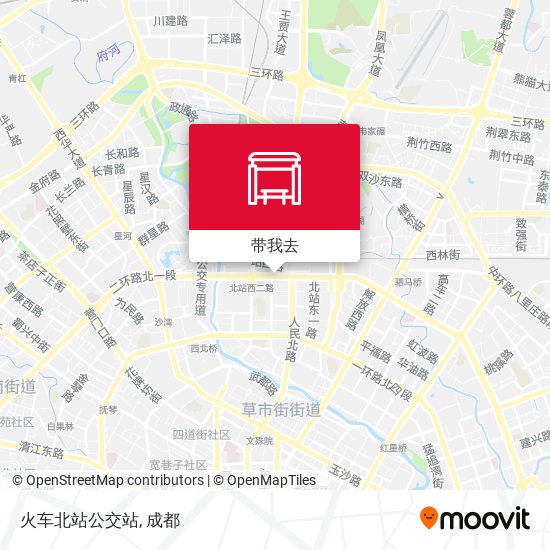 火车北站公交站地图