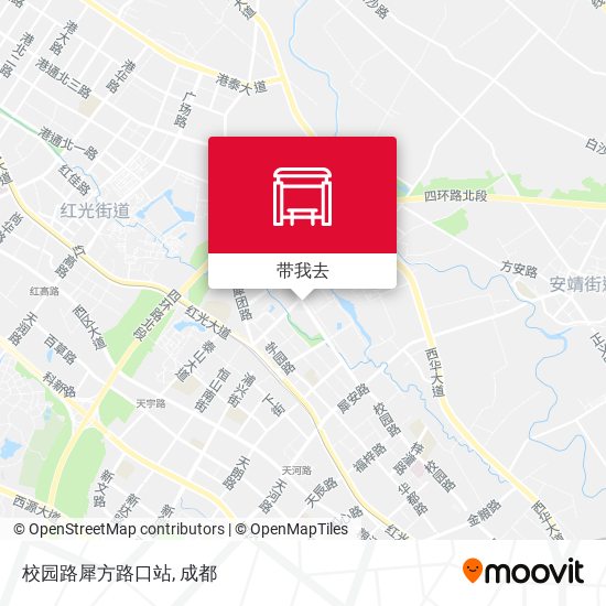 校园路犀方路口站地图