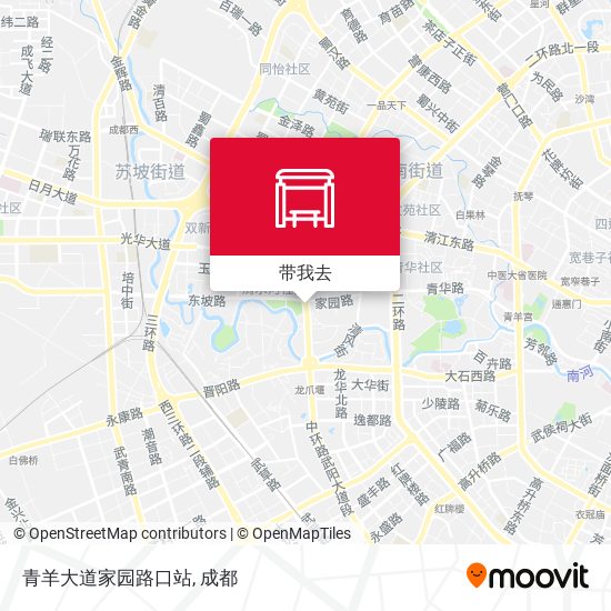 青羊大道家园路口站地图