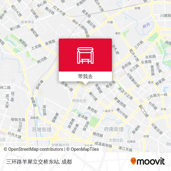 三环路羊犀立交桥东站地图
