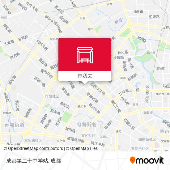 成都第二十中学站地图