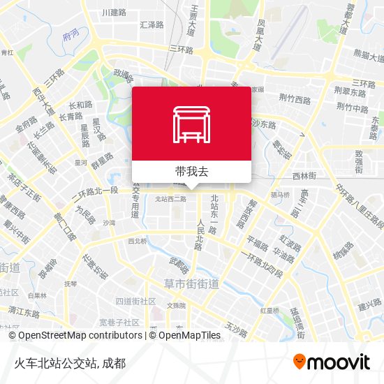 火车北站公交站地图