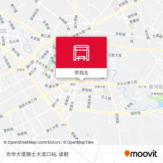 光华大道骑士大道口站地图
