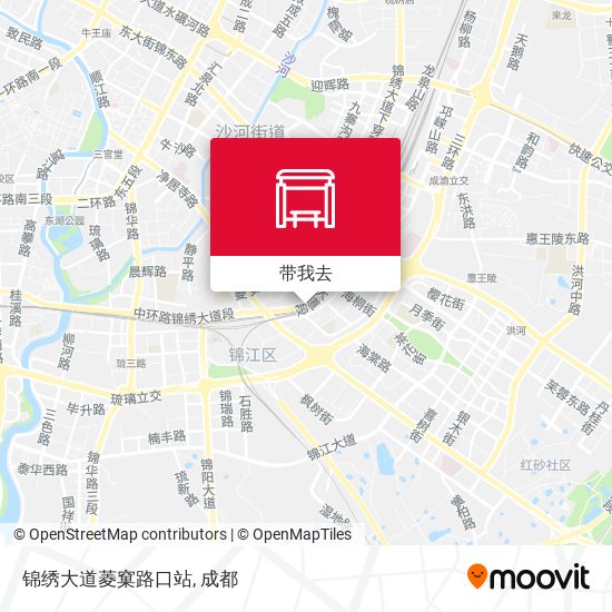 锦绣大道菱窠路口站地图