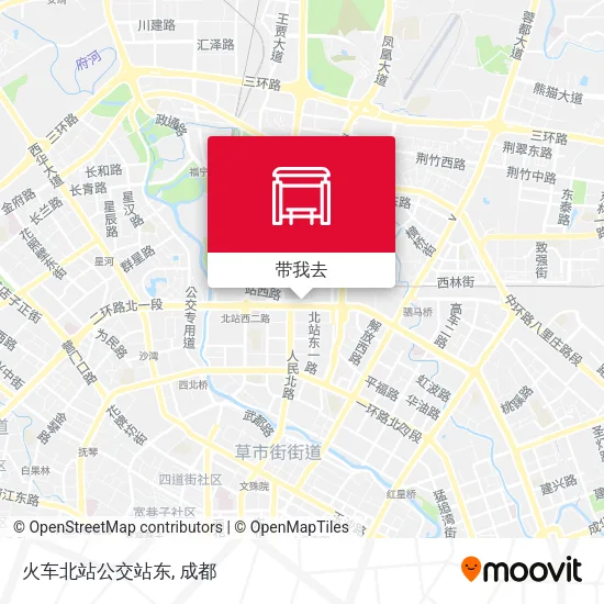 火车北站公交站东地图