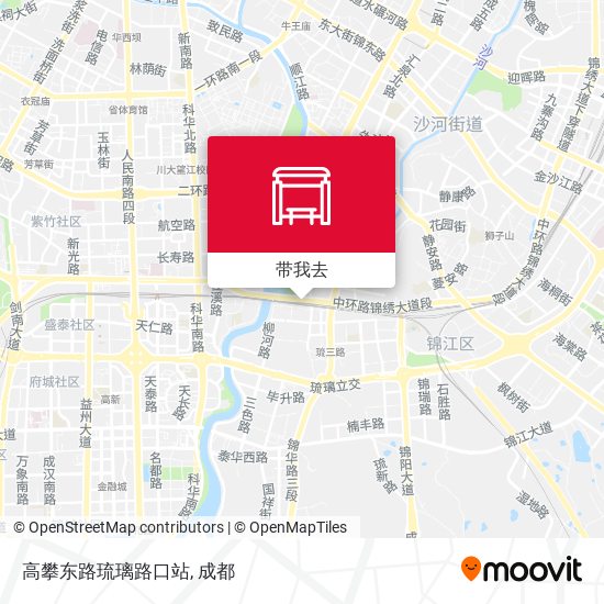 高攀东路琉璃路口站地图