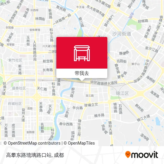 高攀东路琉璃路口站地图