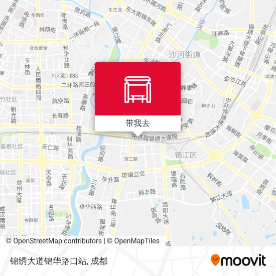 锦绣大道锦华路口站地图