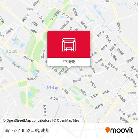 新业路百叶路口站地图