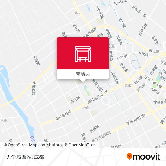 大学城西站地图