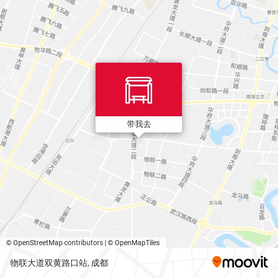 物联大道双黄路口站地图