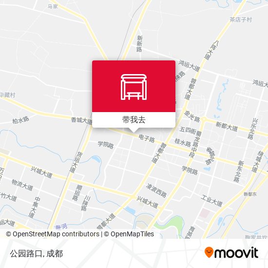 公园路口地图