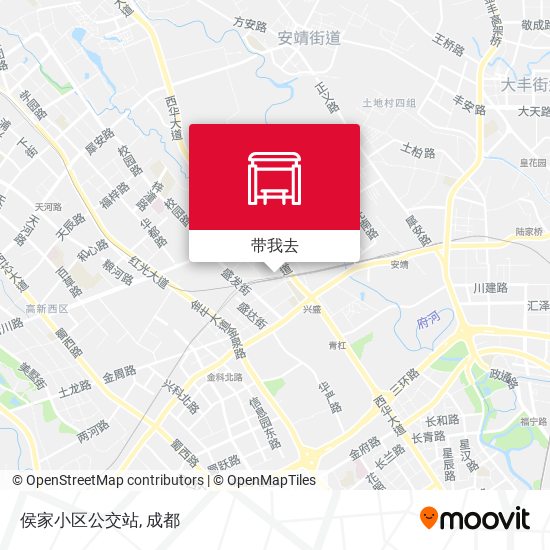 侯家小区公交站地图